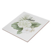 トロピカルアロハビーチアジサイ結婚フローラ タイル (側面)