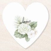 トロピカルアロハビーチアジサイ結婚フローラ ペーパーコースター (正面)