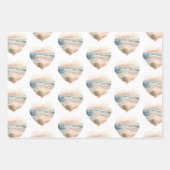 トロピカルアロハビーチココナッツパームツリーウェディング ラッピングペーパーシート (正面3)