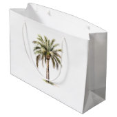 トロピカルアロハビーチココナッツパームツリーズ結婚ズ ラージペーパーバッグ (裏面アングル)
