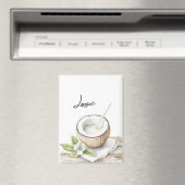 トロピカルアロハビーチココナッツフラワーウェディング マグネット (インサイチュ (食洗機))