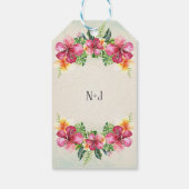 トロピカルアロハフラワーズフローラ結婚植物学 ギフトタグ (裏面)