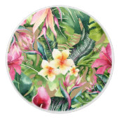 トロピカルアロハフローラルアウ（ハワイ式宴会）サマー葉ズクラフト セラミックノブ (正面)