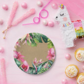 トロピカルアロハフローラルアウ（ハワイ式宴会）サマー葉ズクラフト ペーパープレート (パーティー)