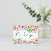 トロピカルアロハベビーシャワーフラットサンキューカード エンクロージャーカード (スタンド正面)