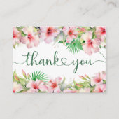 トロピカルアロハベビーシャワーフラットサンキューカード エンクロージャーカード (正面)