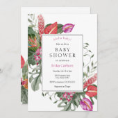 トロピカルアロハベビーシャワー招待状 招待状 (正面/裏面)