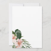 トロピカルアロハベビーシャワー招待状 招待状 (裏面)