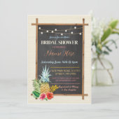 トロピカルアロハライツチョークブライダルシャワー招待状 招待状 (スタンド正面)