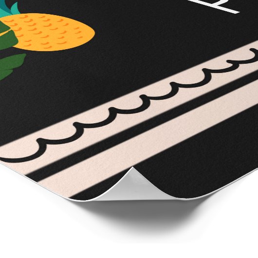 トロピカルアロハルアウ ハワイアンパーティー ウェルカムサイン ポスター (角)