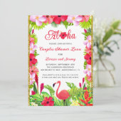 トロピカルアロハルアウ(ハワイ式宴会)カップルウェディングシャワー 招待状 (スタンド正面)