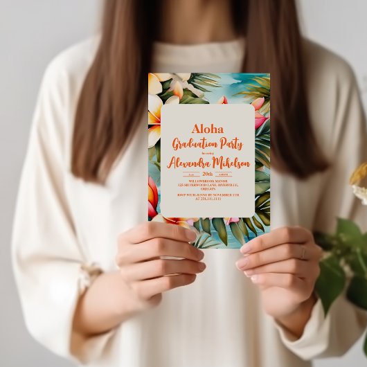 トロピカルアロハルアウ（ハワイ式宴会）サマーフローラ卒業 招待状