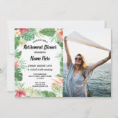 トロピカルアロハルアウ(ハワイ式宴会)サマーリタイアメントパーティー写真 招待状 (正面)