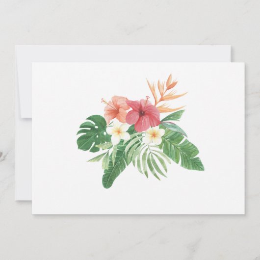 トロピカルアロハルアウ(ハワイ式宴会)サマーリタイアメントパーティー写真 招待状 (裏面)