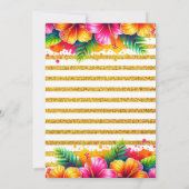 トロピカルアロハルアウ（ハワイ式宴会）バースデーパーティー 招待状 (裏面)