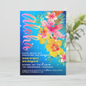 トロピカルアロハルアウ（ハワイ式宴会）卒業パーティー 招待状 (スタンド正面)