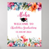 トロピカルアロハルアウ(ハワイ式宴会)卒業2024へようこそ ポスター (正面)
