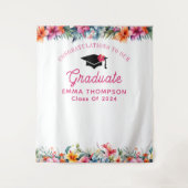 トロピカルアロハルアウ（ハワイ式宴会）卒業2024背景 タペストリー (正面)