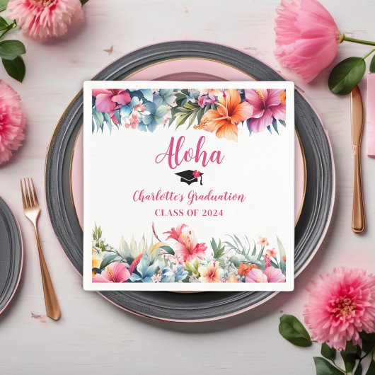 トロピカルアロハルアウ(ハワイ式宴会)卒業2024 スタンダードカクテルナプキン