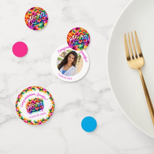 トロピカルアロハ写真卒業パーティー コンフェッティ (グループ)