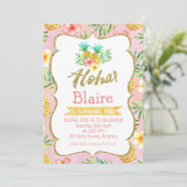 トロピカルアロハ誕生日招待状 招待状 (スタンド正面)