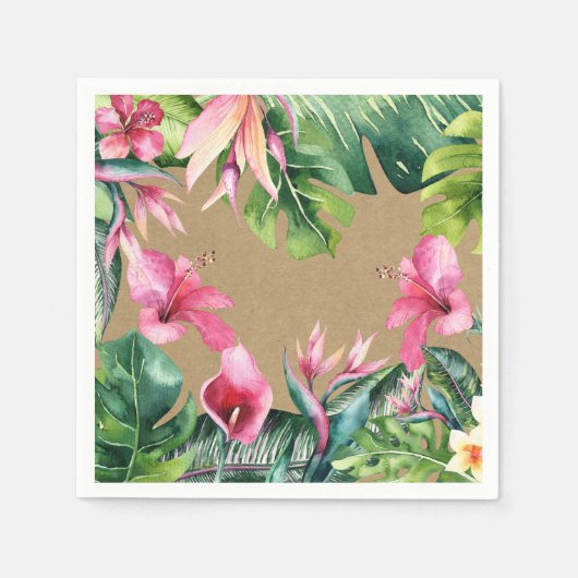 トロピカルアロハ離れフローラサマールアウ（ハワイ式宴会）クラフト スタンダードカクテルナプキン (正面)