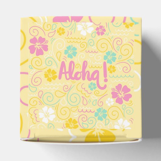 トロピカルアロハ鮮やか – サマーパーティーデコール フェイバーボックス (上部)