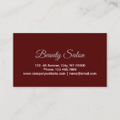 トロピカルアロマセラピースパサロンマッサージセラピスト 名刺 (裏面)