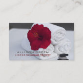 トロピカルアロマセラピースパサロンマッサージセラピスト 名刺 (正面)