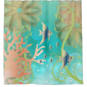 トロピカルアンダーザシーデザイン シャワーカーテン (正面)