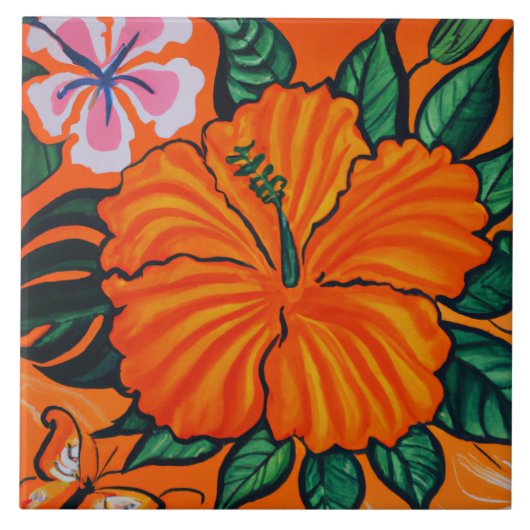 トロピカルアートとハワイアンアートタイル タイル (正面)