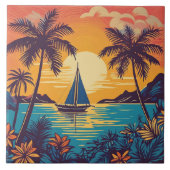 トロピカルアートとハワイアンアートタイル タイル (正面)