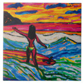 トロピカルアートとハワイアンアートタイル タイル (正面)