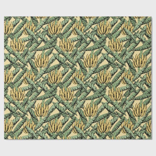 トロピカルイエローバナナ離れと ラッピングペーパー (フラット)