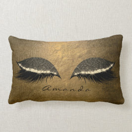 トロピカルイエローフォキエカスタムア金ゴールドグリッターメイクアップ ランバークッション