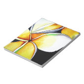 トロピカルイエローフランギパニ花オリジナルアート ノートパッド (回転)