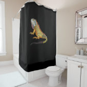 トロピカルイカッコいいグアナトカゲ，ペットギフト シャワーカーテン (インサイチュ)