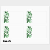 トロピカルイベントまたはパーティー用の名前タグシール 長方形シール (シート)