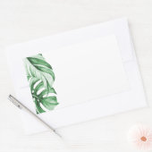 トロピカルイベントまたはパーティー用の名前タグシール 長方形シール (封筒)