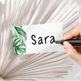 トロピカルイベントまたはパーティー用の名前タグシール 長方形シール