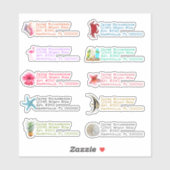 トロピカルイメージ差出人住所シール シール (シート)