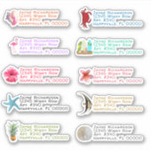 トロピカルイメージ差出人住所シール シール (正面)