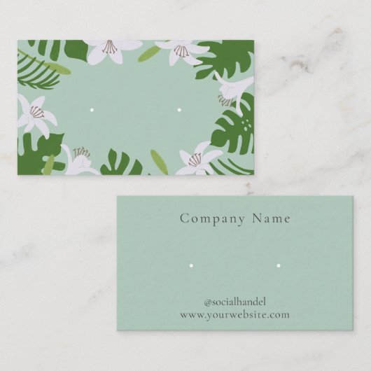 トロピカルイヤリングジュエリーディスプレイカード エンクロージャーカード (正面/裏面)