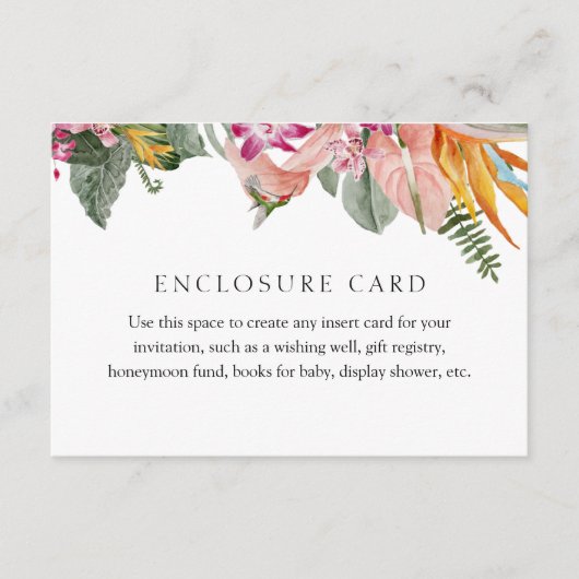 トロピカルインサートカードエンクロージャ エンクロージャーカード (正面)