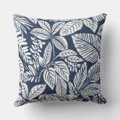 トロピカルインディゴネイビー装飾用クッション クッション (裏面)