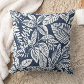 トロピカルインディゴネイビー装飾用クッション クッション (ブランケット)