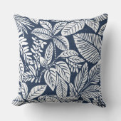 トロピカルインディゴネイビー装飾用クッション クッション (正面)