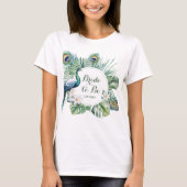 トロピカルインドクジャクの花嫁ウェディング Tシャツ (正面)
