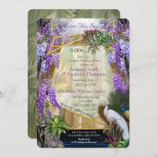 トロピカルウィステリアパラダイスアットザゴールデンパレスイン 招待状 (正面/裏面)