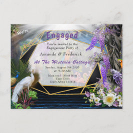 トロピカルウィステリアパラダイスアットザゴールデンパレス インビテーションポストカード